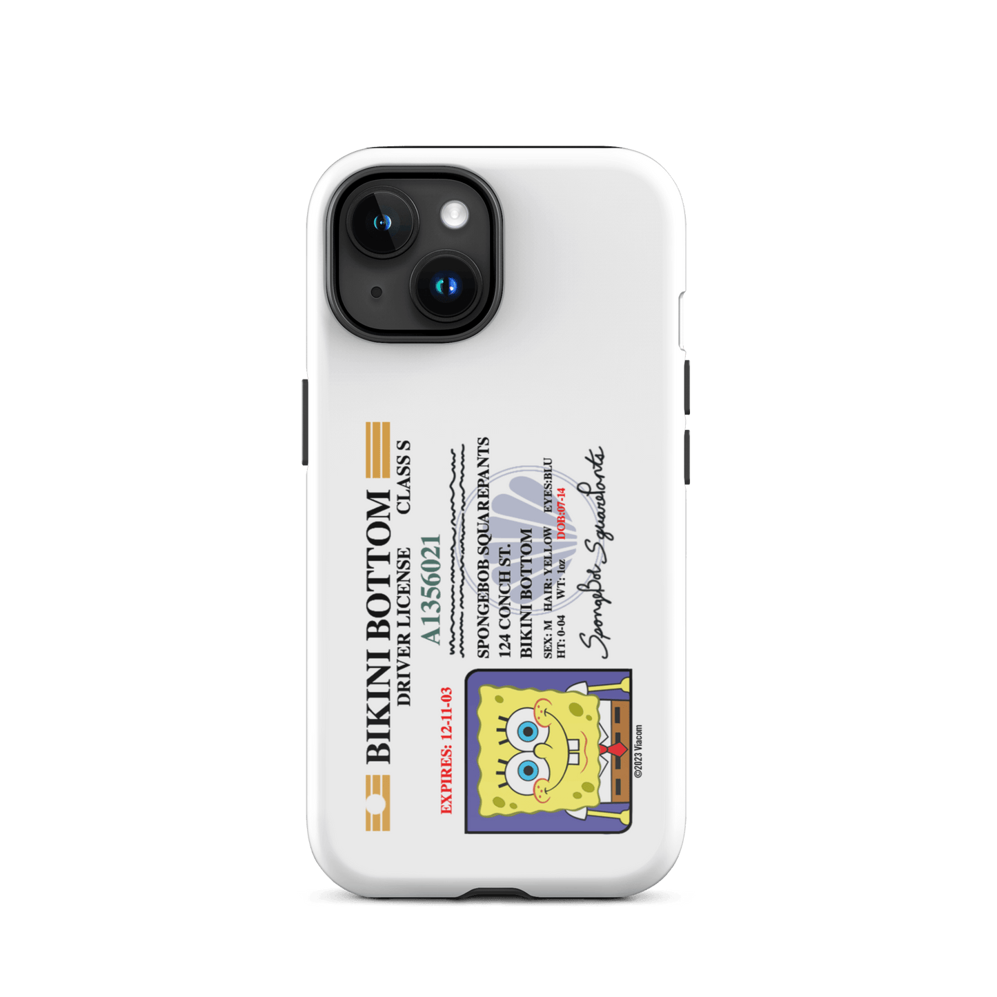 SpongeBob SquarePants SpongeBob Driver's License Tough Phone Case - iPhone - Paramount Shop