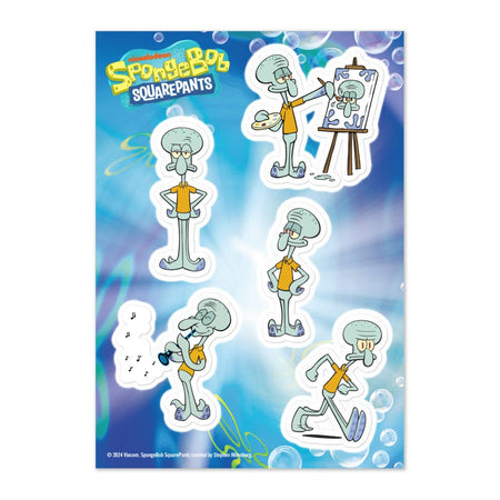 SpongeBob SquarePants Squidward Sticker Sheet - Paramount Shop