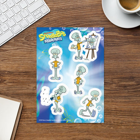 SpongeBob SquarePants Squidward Sticker Sheet - Paramount Shop