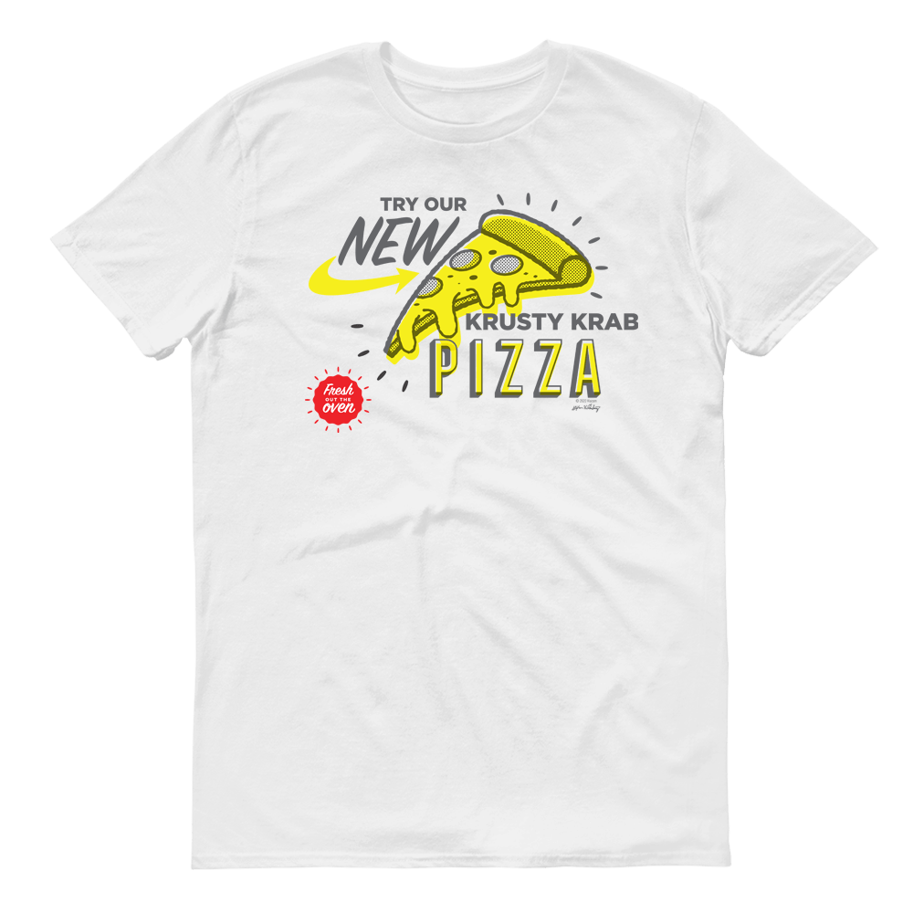 SpongeBob SquarePants The Krusty Krab New Pizza Adult Short Sleeve T - Shirt - Paramount Shop