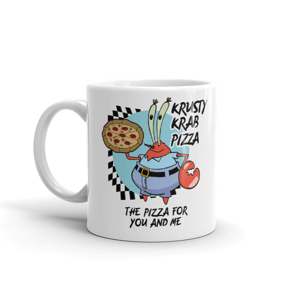 SpongeBob SquarePants The Krusty Krab Pizza White Mug - Paramount Shop