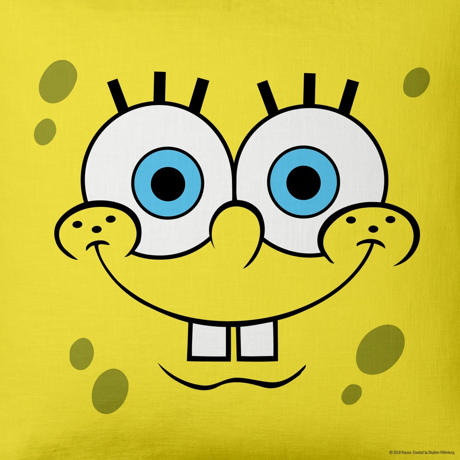 SpongeBob SquarePants Yellow Big Face Throw Pillow - 16" x 16" - Paramount Shop