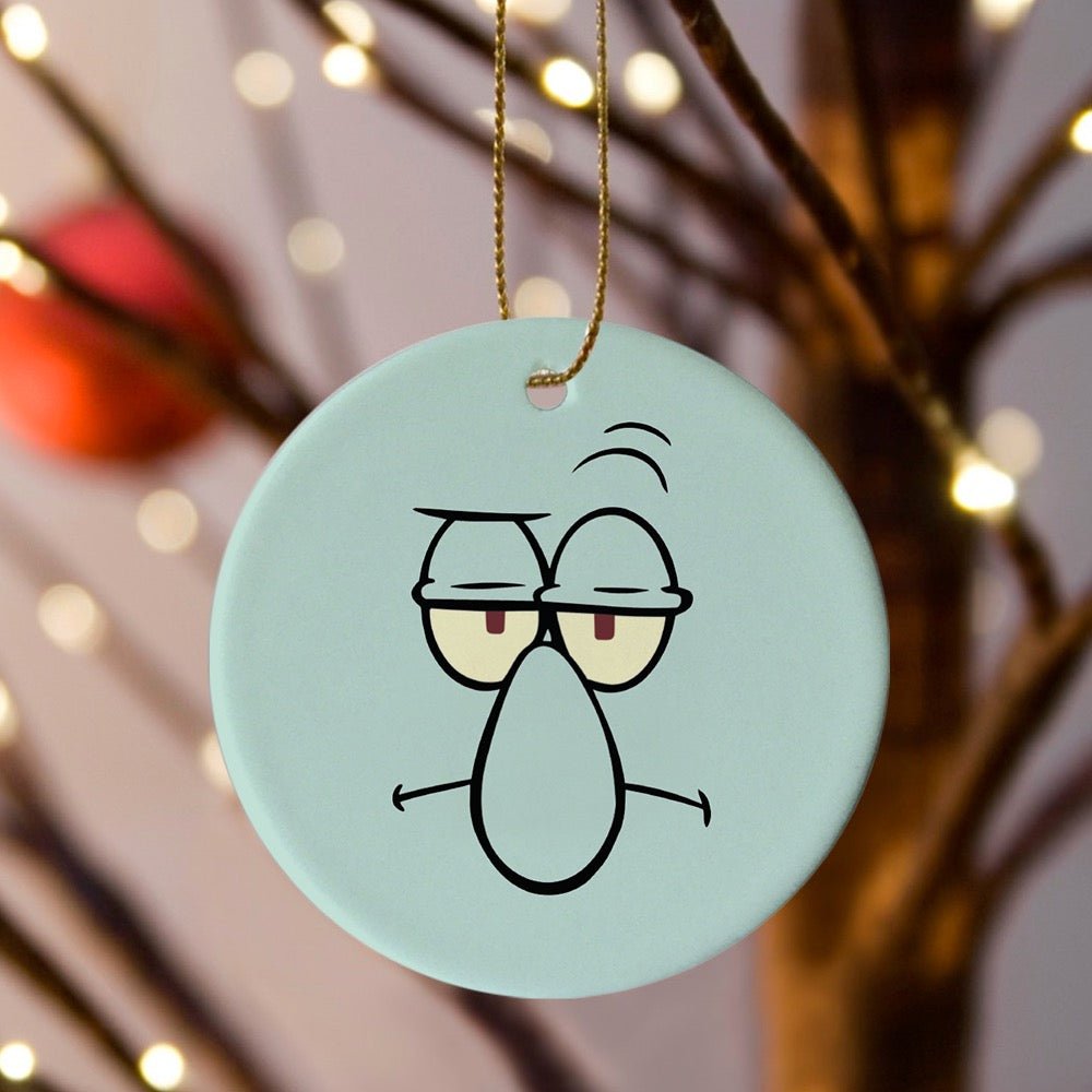 SpongeBob Squidward Round Christmas Ornament - Paramount Shop