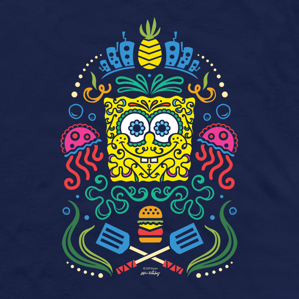 SpongeBob Sugar Sponge Full Color Adult Short Sleeve T - Shirt - Paramount Shop