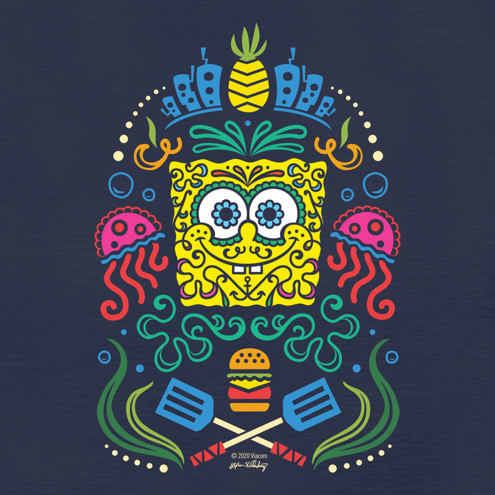 SpongeBob Sugar Sponge Full Color Hooded Sweatshirt - Paramount Shop