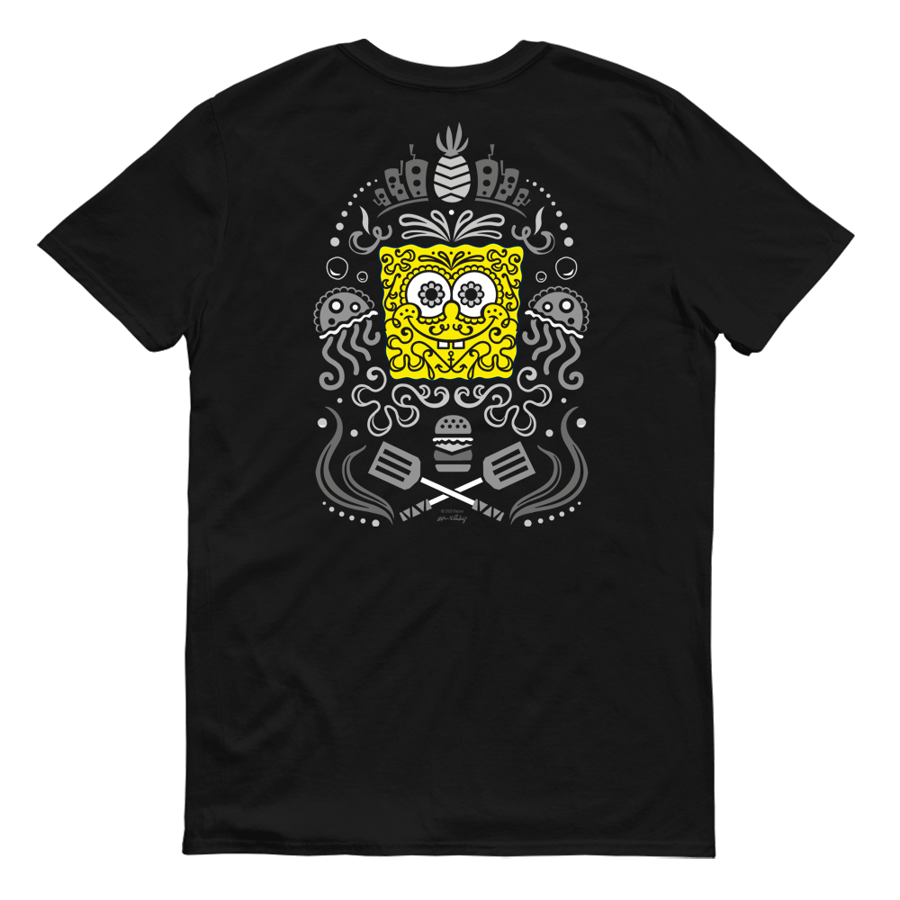 SpongeBob Sugar Sponge Reduced Color Adult Short Sleeve T - Shirt - Paramount Shop