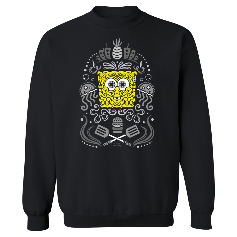 SpongeBob Sugar Sponge Reduced Color Crew Neck Sweatshirt - Paramount Shop