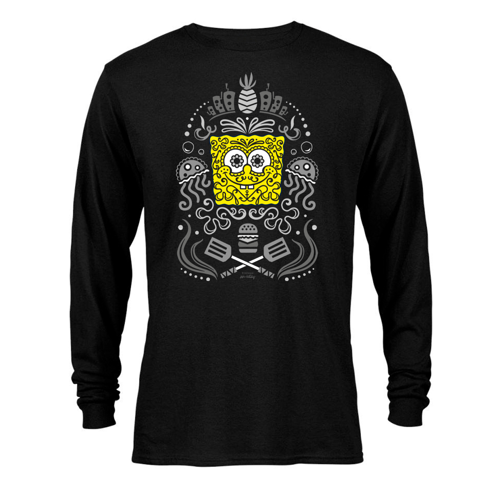 SpongeBob Sugar Sponge Reduced Color Long Sleeve T - Shirt - Paramount Shop