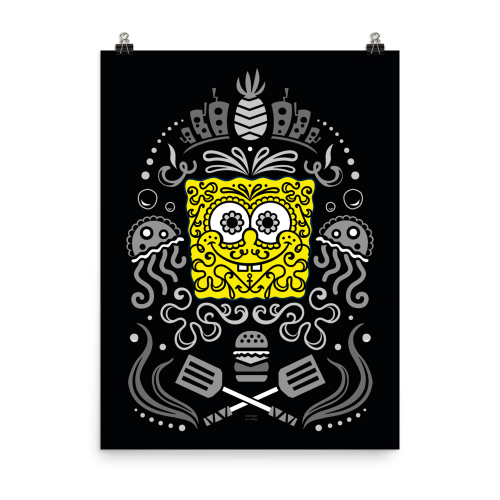 SpongeBob Sugar Sponge Reduced Color Poster - Paramount Shop