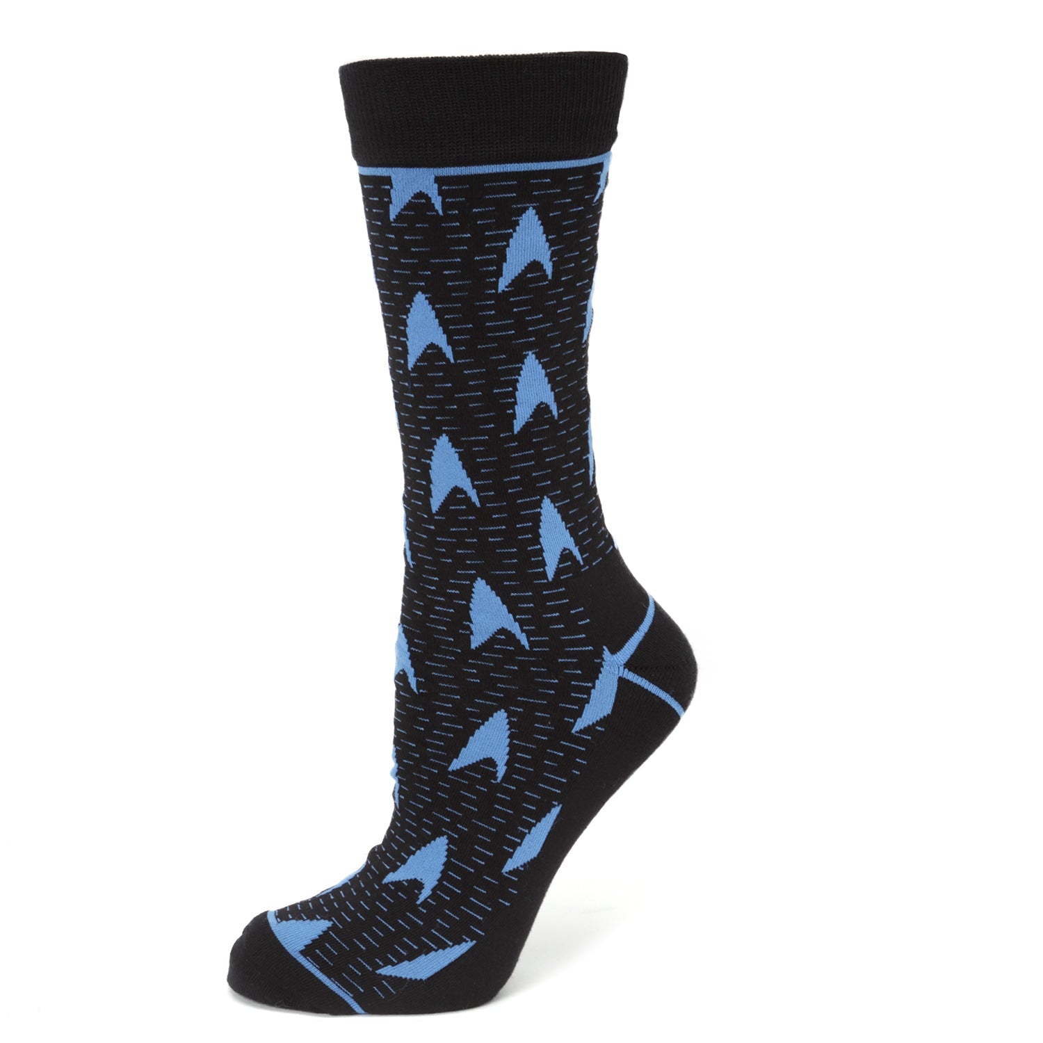 Star Trek Blue Delta Shield Black Men's Socks - Paramount Shop