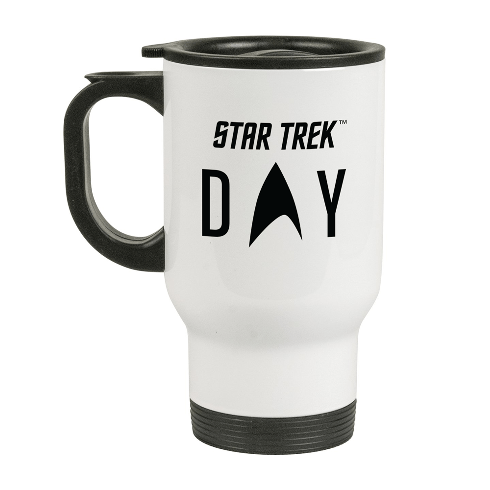 Star Trek Day Logo 14 oz Stainless Steel Travel Mug with Handle - Paramount Shop