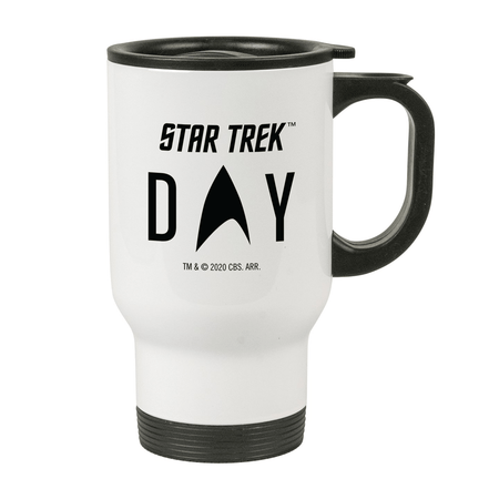 Star Trek Day Logo 14 oz Stainless Steel Travel Mug with Handle - Paramount Shop