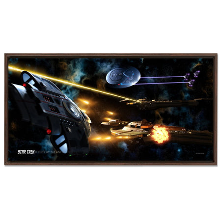 Star Trek: Deep Space Nine Ships of the Line Fortune Favors the Bold Floating Frame Wrapped Canvas - Paramount Shop