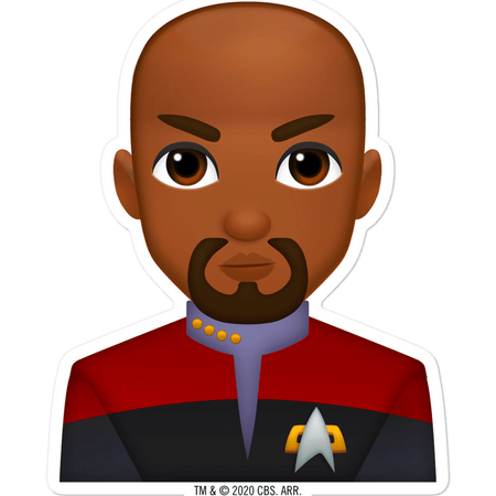 Star Trek: Deep Space Nine Sisko Emoji Die Cut Sticker - Paramount Shop