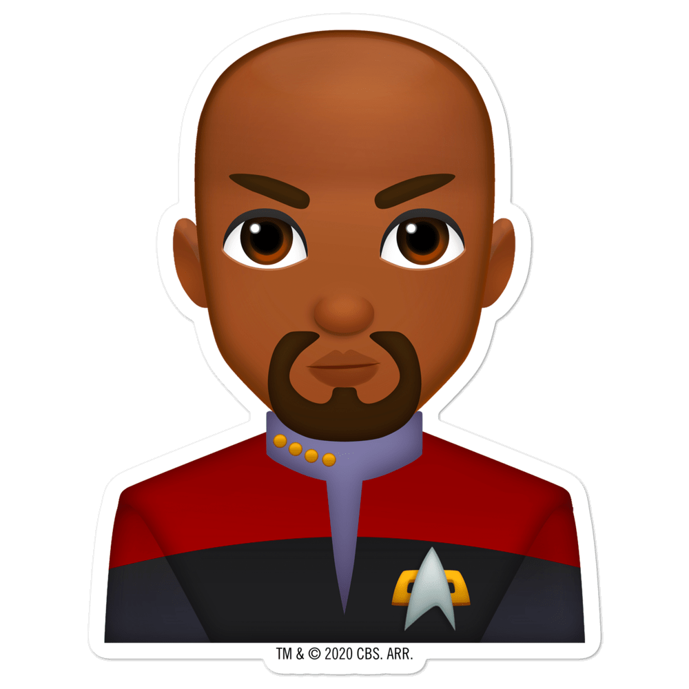 Star Trek: Deep Space Nine Sisko Emoji Die Cut Sticker - Paramount Shop