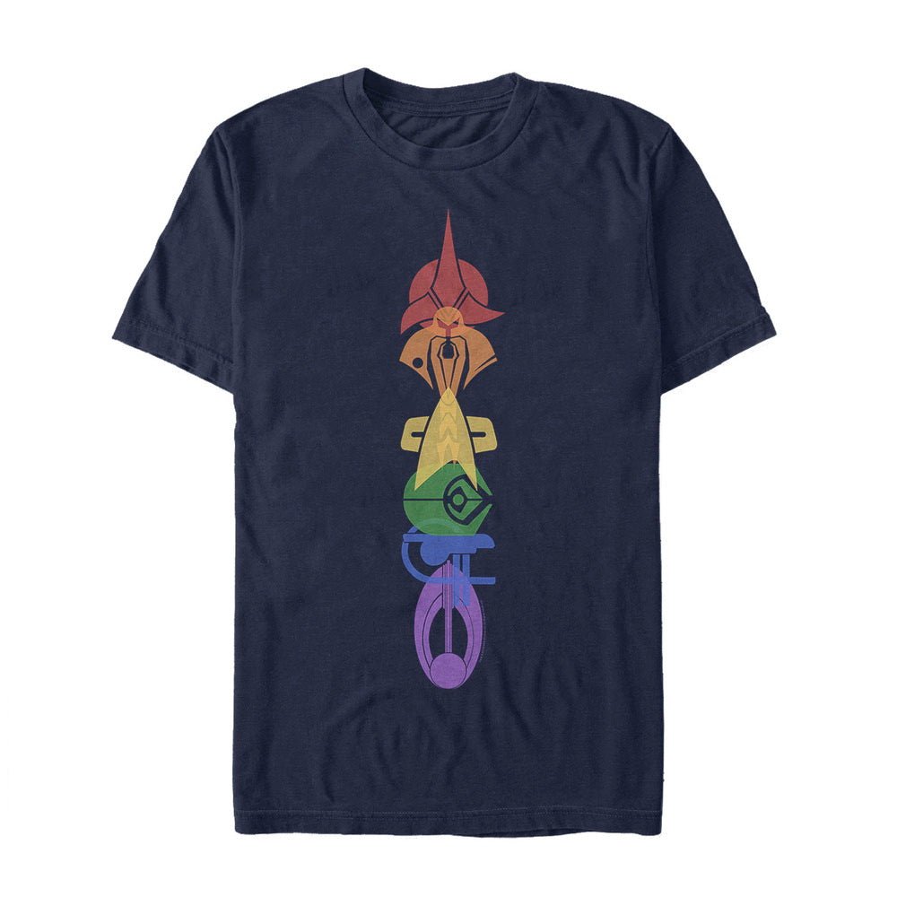 Star Trek: Deep Space Nine United Rainbow Symbol Stack Graphic T - Shirt - Paramount Shop
