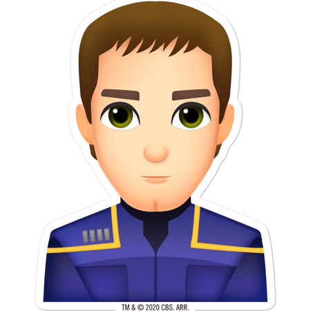 Star Trek: Enterprise Archer Emoji Die Cut Sticker - Paramount Shop