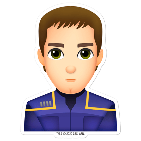 Star Trek: Enterprise Archer Emoji Die Cut Sticker - Paramount Shop
