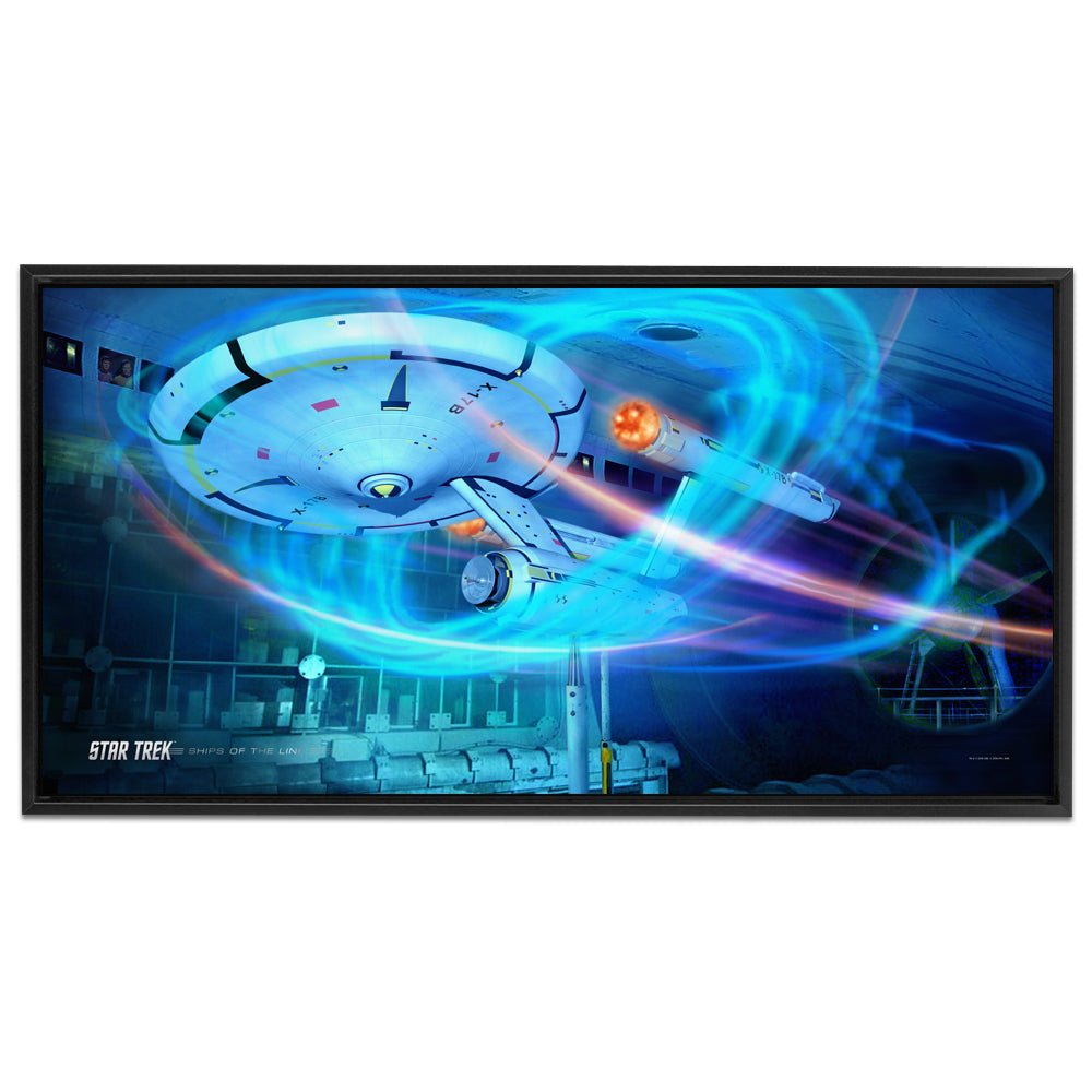 Star Trek: Enterprise Ships of the Line Wind Tunnel Floating Frame Wrapped Canvas - Paramount Shop