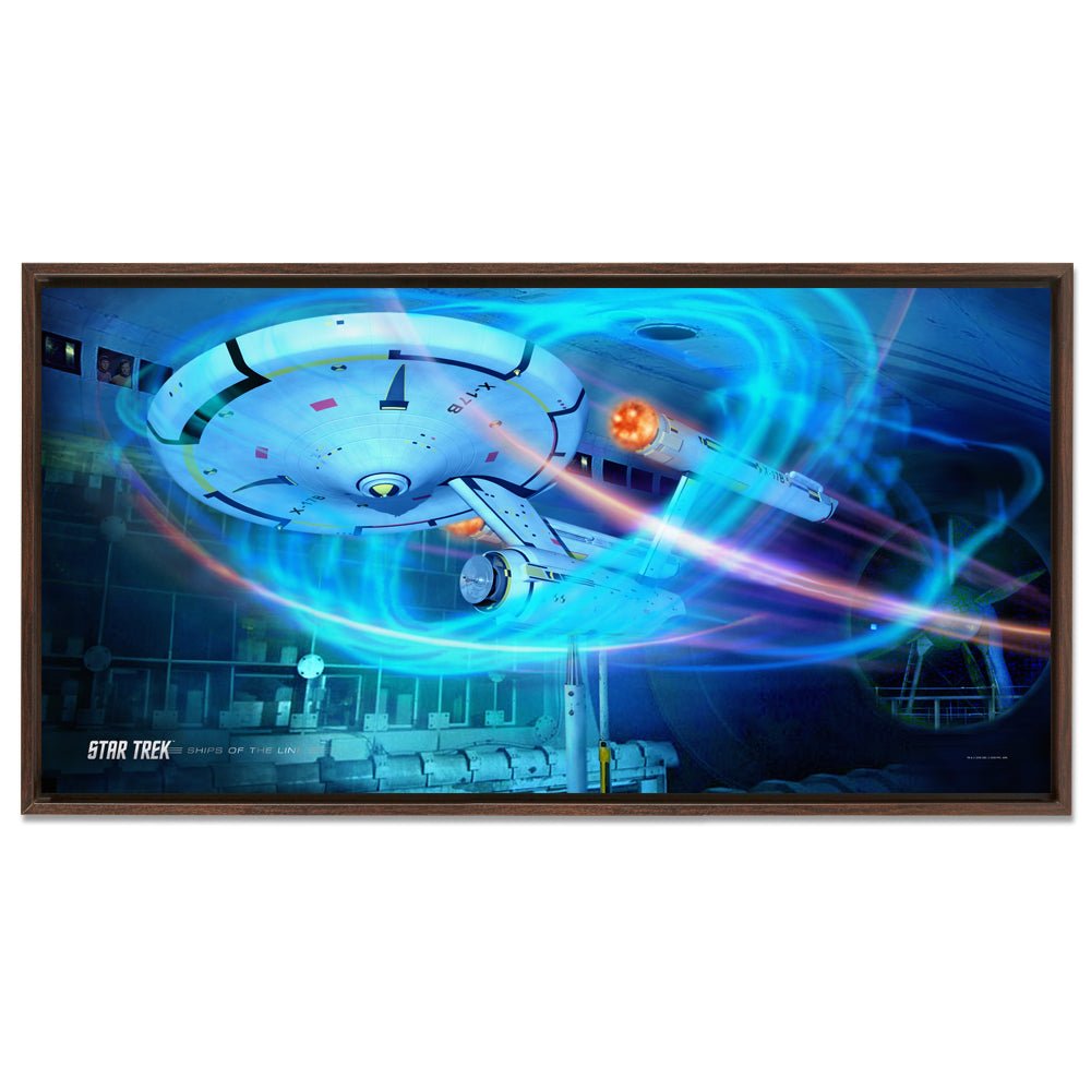 Star Trek: Enterprise Ships of the Line Wind Tunnel Floating Frame Wrapped Canvas - Paramount Shop