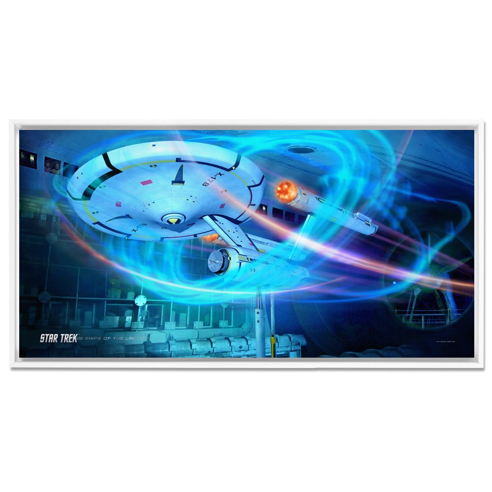 Star Trek: Enterprise Ships of the Line Wind Tunnel Floating Frame Wrapped Canvas - Paramount Shop