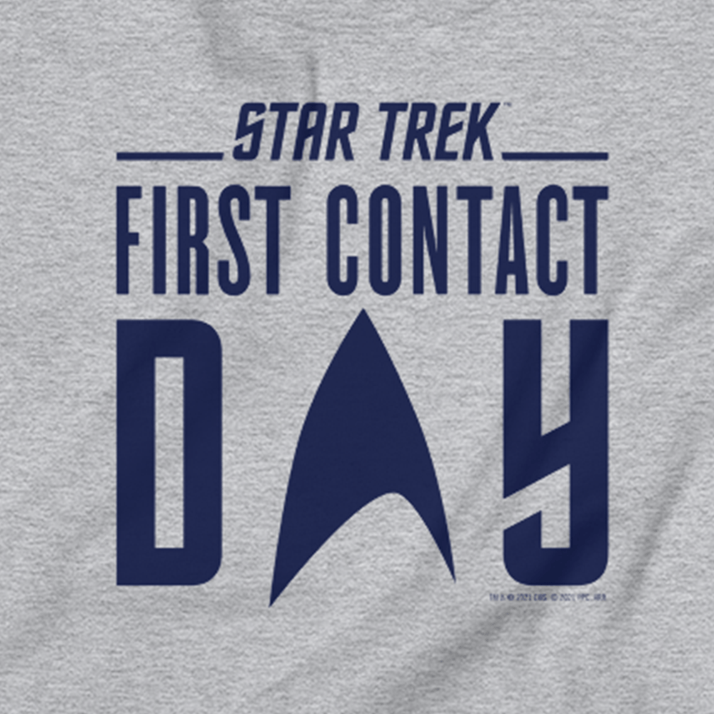 Star Trek: First Contact Day Blue Logo Fleece Crewneck Sweatshirt - Paramount Shop