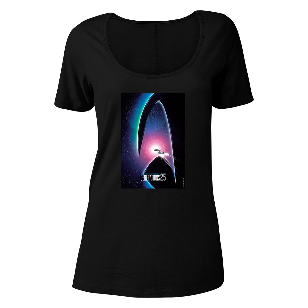 Star Trek: Generations Delta 25 Logo Women's Relaxed Scoop Neck T - Shirt - Paramount Shop