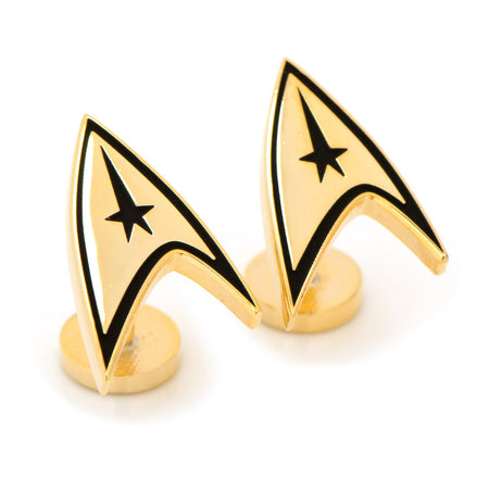 Star Trek Gold Plated Delta Shield Cufflinks - Paramount Shop