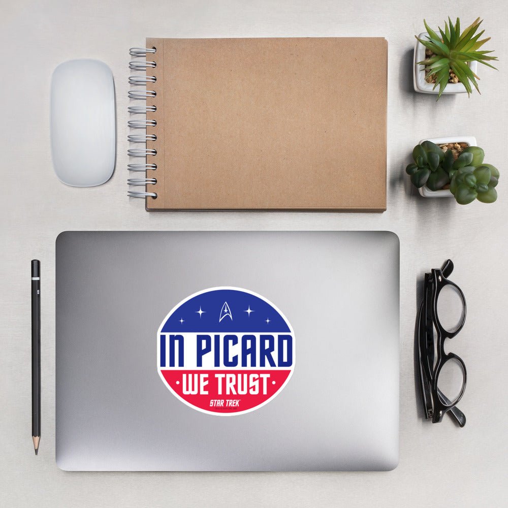 Star Trek In Picard We Trust Sticker - Paramount Shop