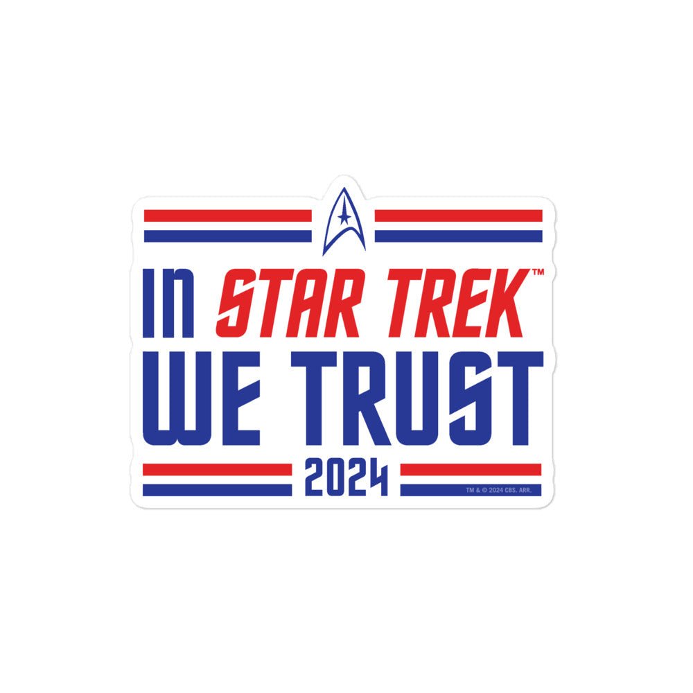 Star Trek In Star Trek We Trust Sticker - Paramount Shop