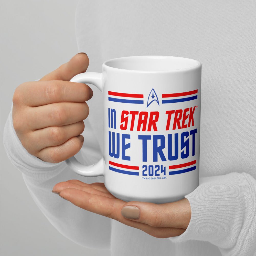 Star Trek In Star Trek We Trust White Mug - Paramount Shop