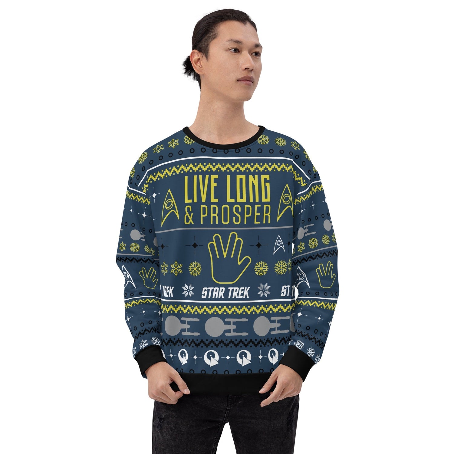 Star Trek Live Long & Prosper Holiday Crewneck Sweatshirt - Paramount Shop