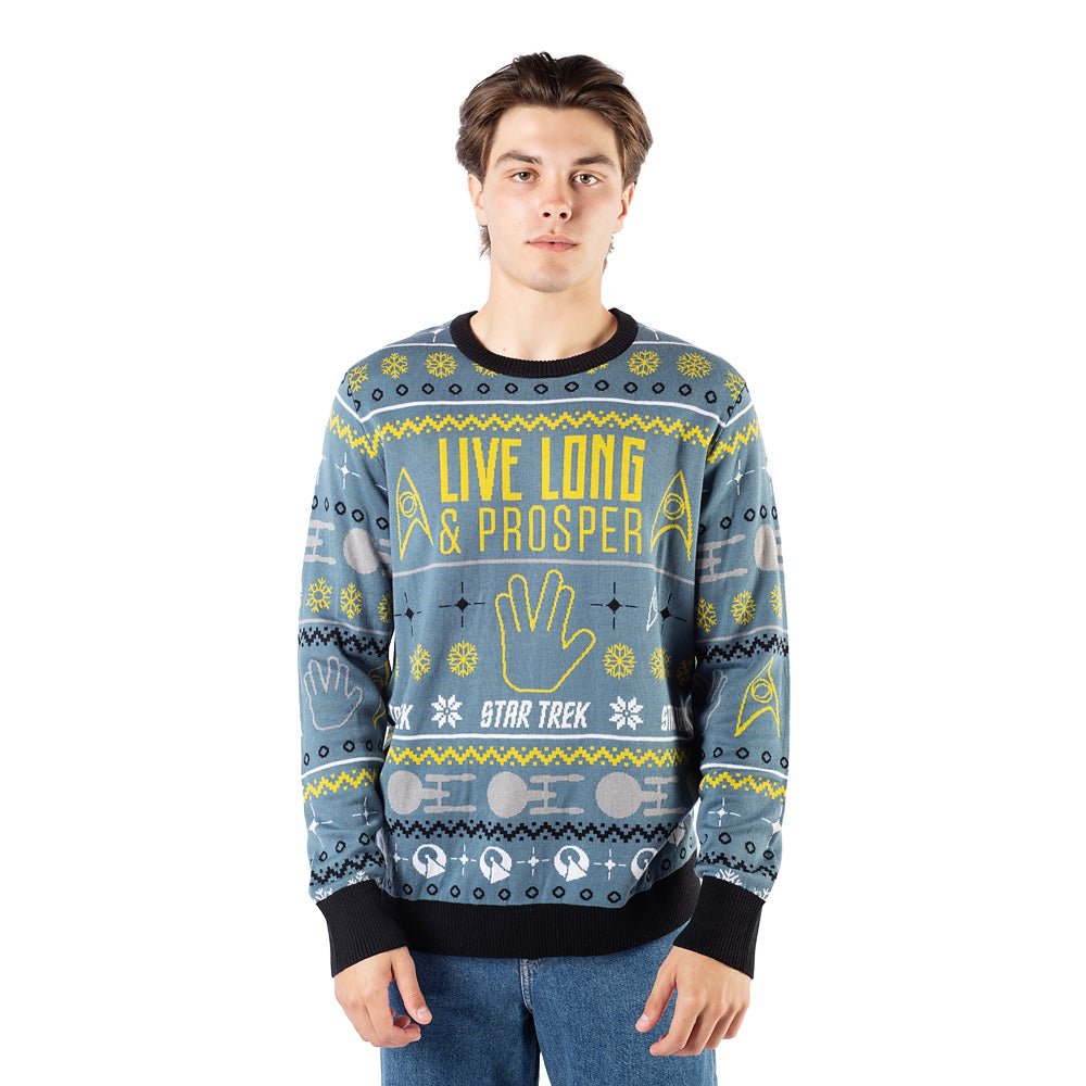 Star Trek Live Long & Prosper Holiday Knitted Sweater - Paramount Shop