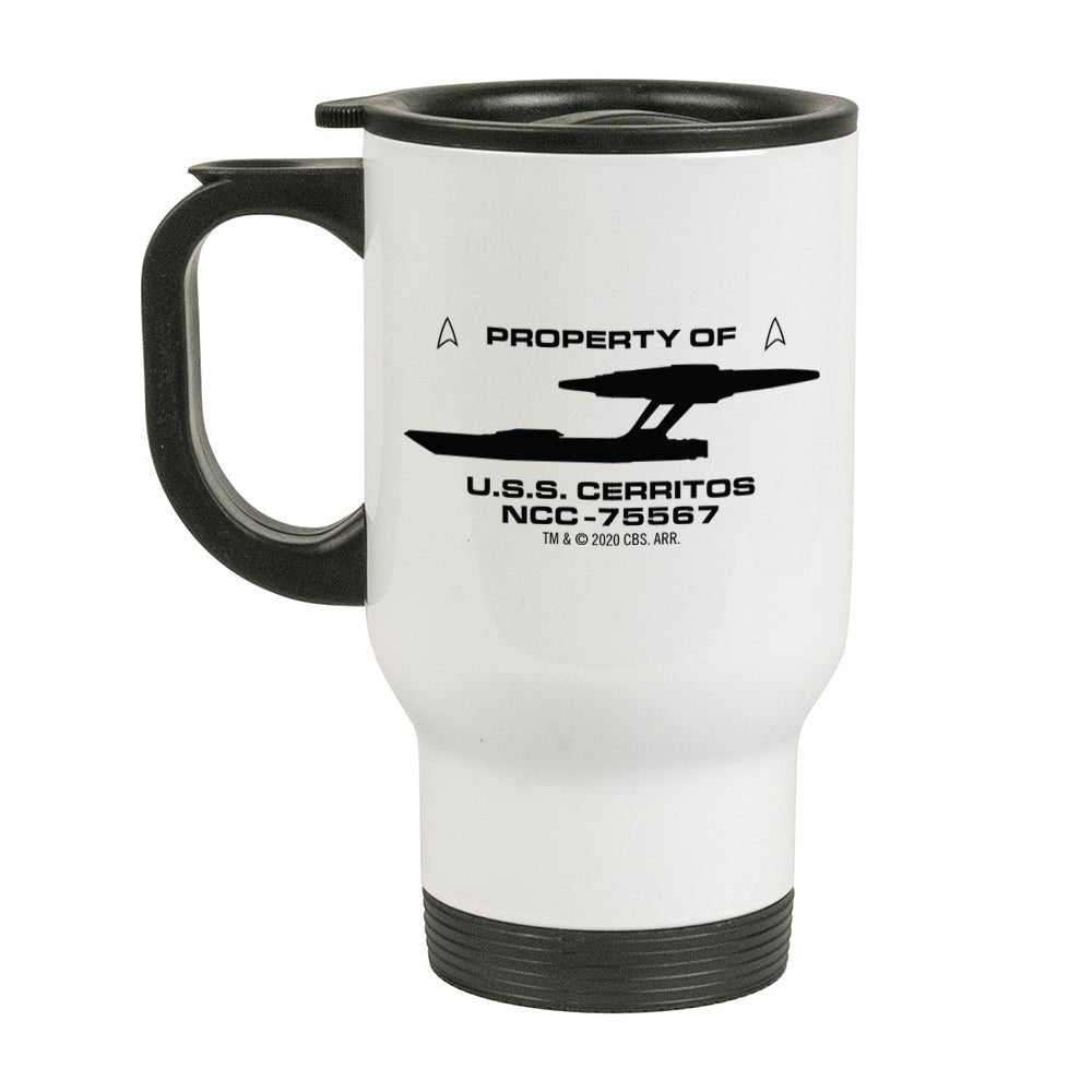 Star Trek: Lower Decks Système de confinement des boissons Personnalisé Tasse de voyage de 14 oz en acier inoxydable avec poignée