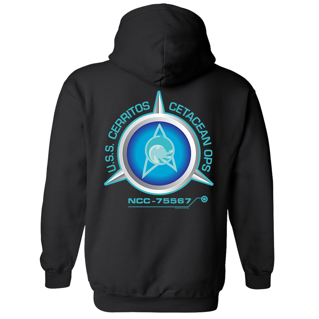 Star Trek: Lower Decks Cetacean Ops Delta Logo Fleece Hooded Sweatshirt - Paramount Shop