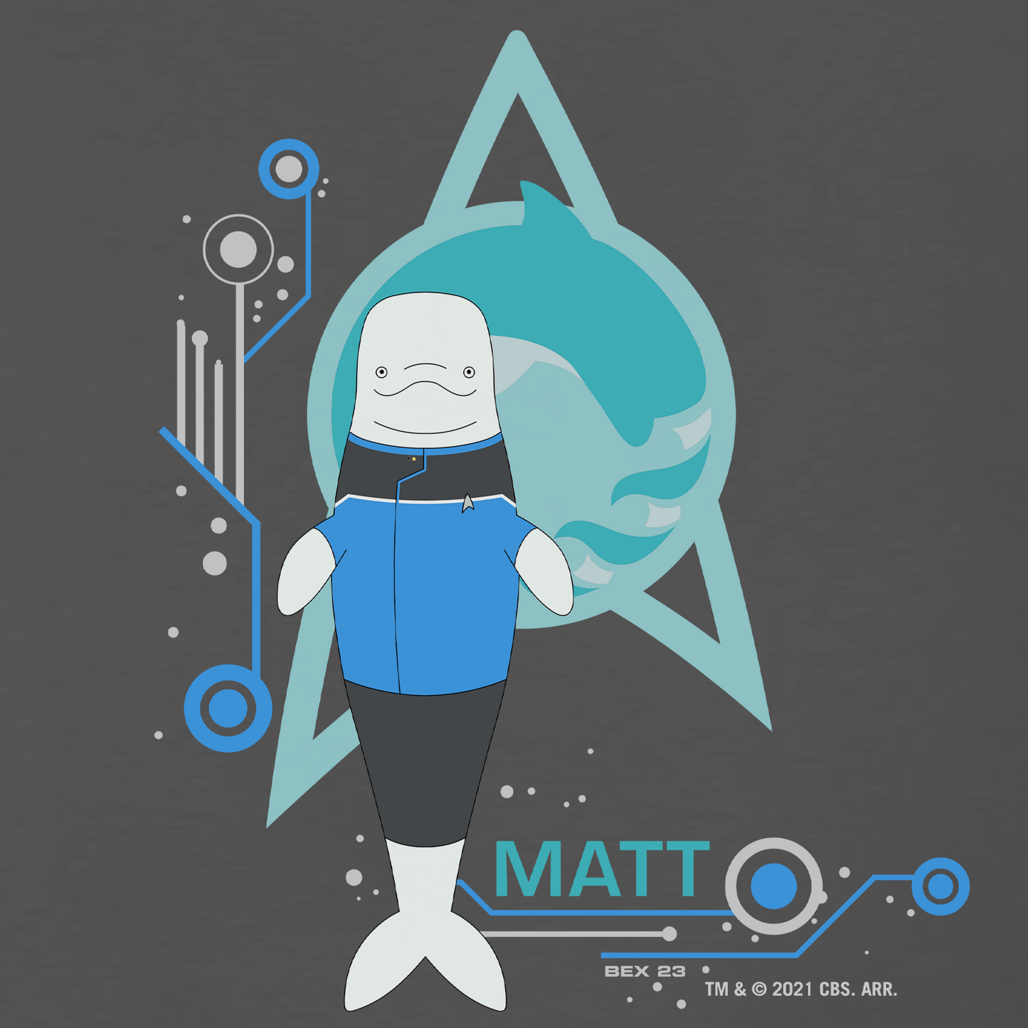 Star Trek: Lower Decks Matt Cetacean Ops Delta Logo Adult Short Sleeve T - Shirt - Paramount Shop