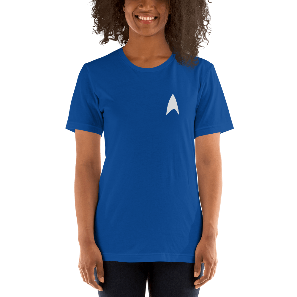 Star Trek: Lower Decks Space The Funnest Frontier Blue Unisex Premium T - Shirt - Paramount Shop