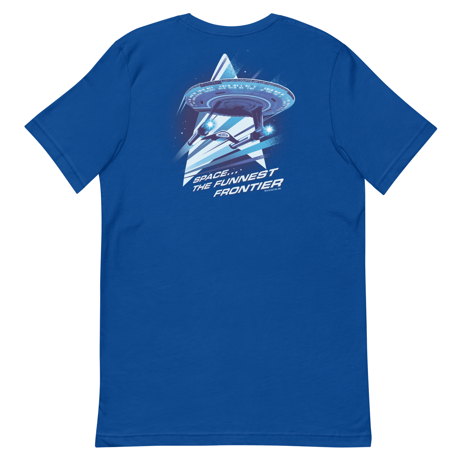 Star Trek: Lower Decks Space The Funnest Frontier Blue Unisex Premium T - Shirt - Paramount Shop