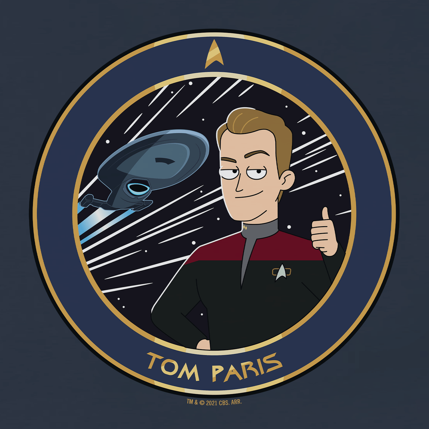 Star Trek: Lower Decks Tom Paris Plate Adult Short Sleeve T - Shirt - Paramount Shop