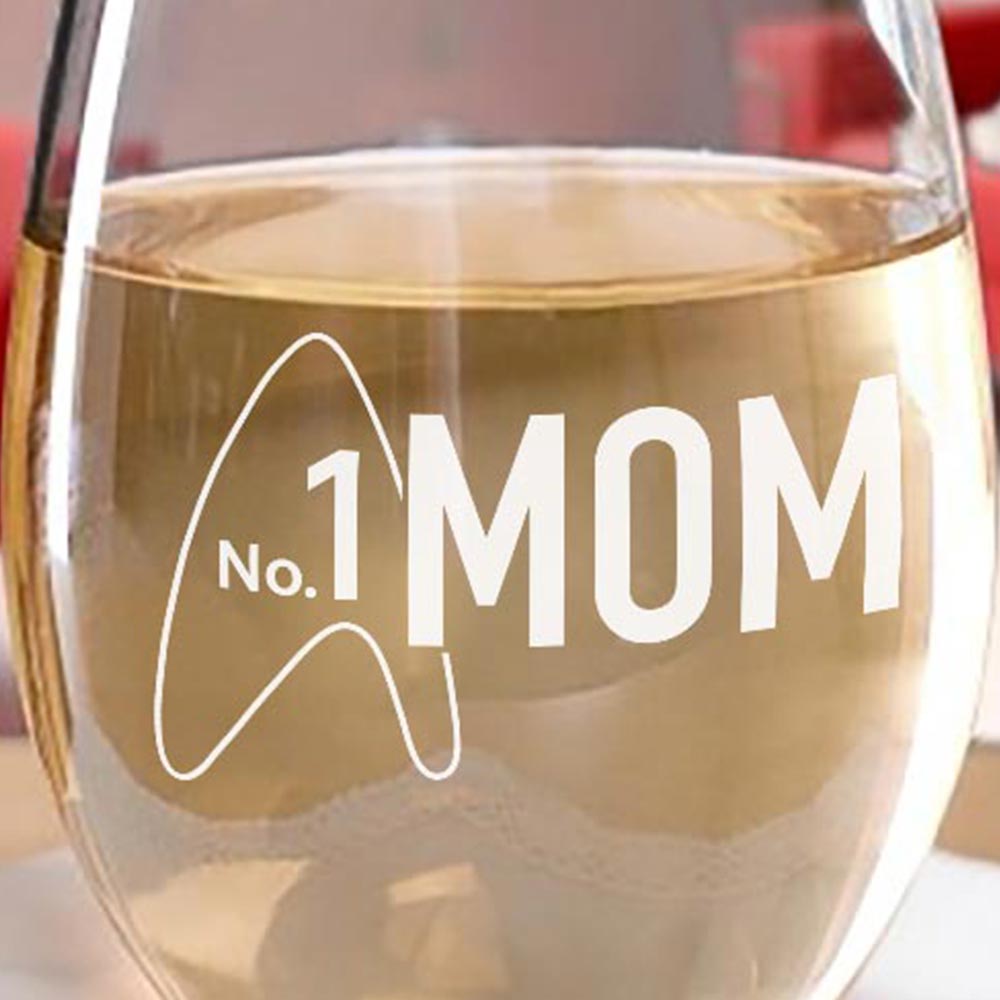 Star Trek: Picard No.1 Mom Laser Engraved Stemless Wine Glass - Paramount Shop