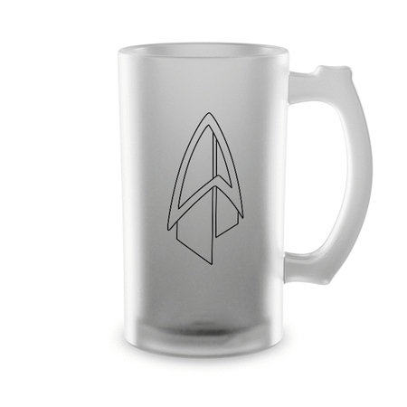 Star Trek: Picard Starfleet Badge 16oz Frosted Beer Stein - Paramount Shop