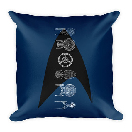 Star Trek Ships of the Line Delta Pillow - 16" x 16" - Paramount Shop