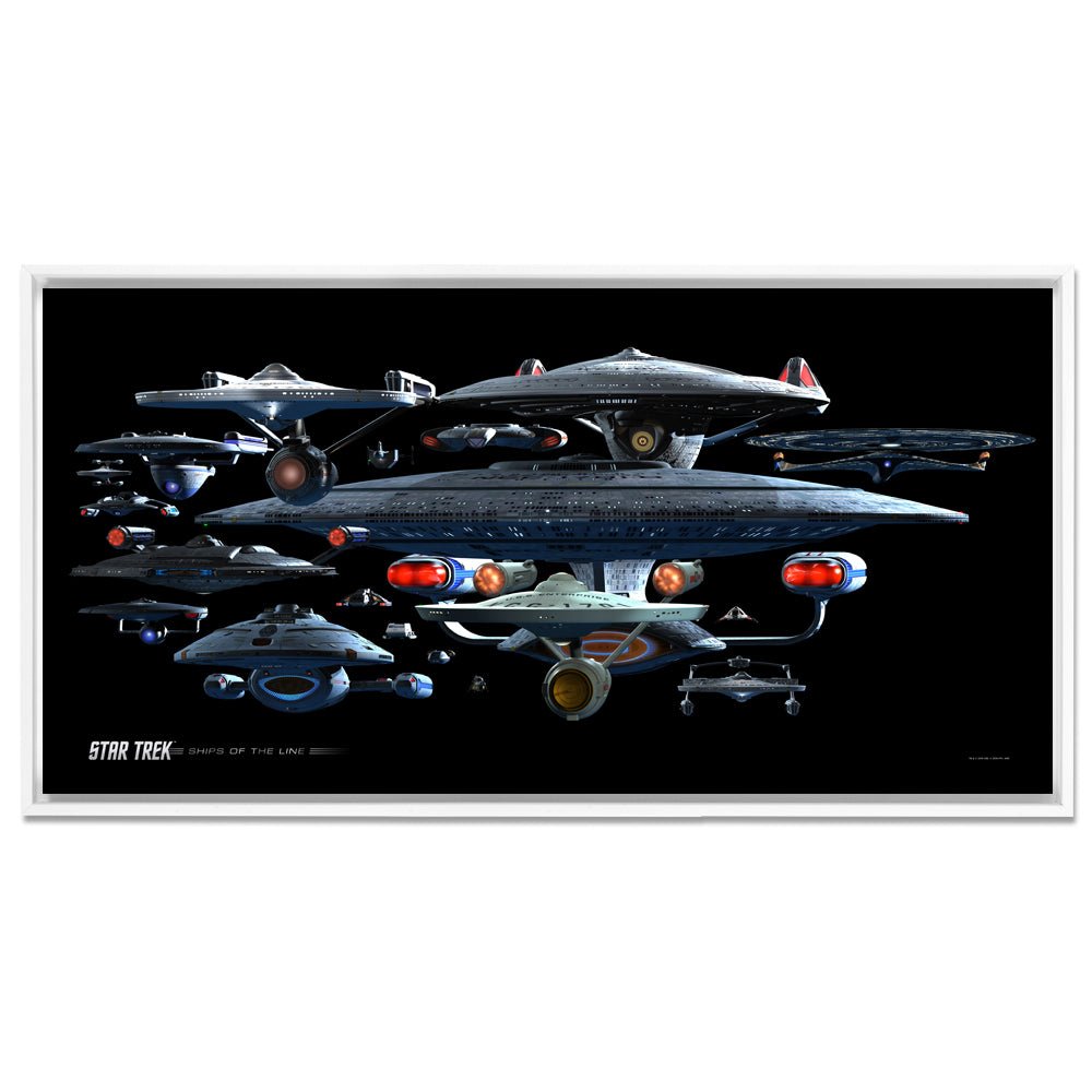 Star Trek Ships of the Line Starfleet Collage Floating Frame Wrapped Canvas - Paramount Shop