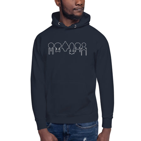 Star Trek Ships Outline Embroidered Hoodie - Paramount Shop