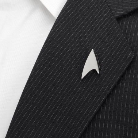 Star Trek Silver Delta Shield Lapel Pin - Paramount Shop