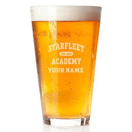Star Trek Starfleet Academy EST. 2161 Personalized Pint Glass - Paramount Shop