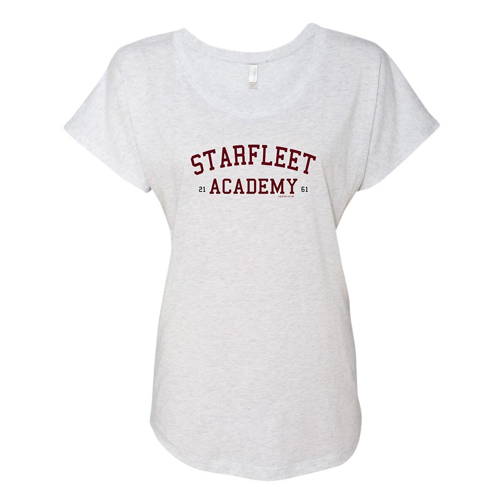 Star Trek Starfleet Academy Varsity Women's Tri - Blend Dolman T - Shirt - Paramount Shop