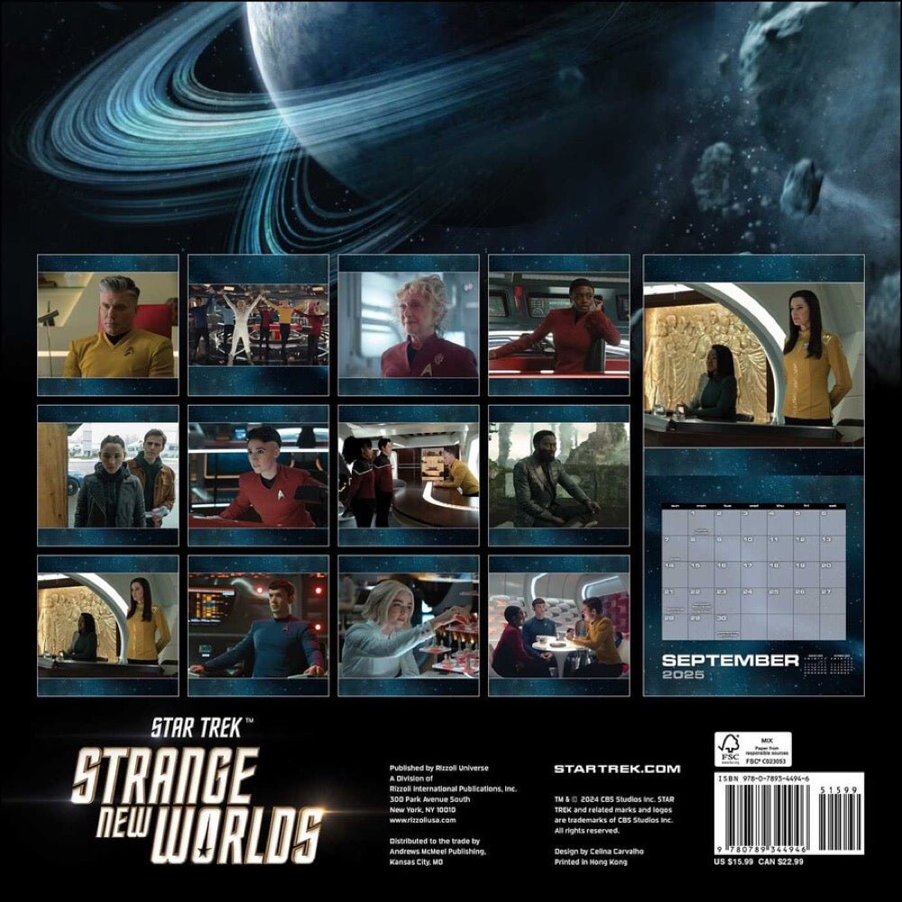 Star Trek: Strange New Worlds 2025 Wall Calendar - Paramount Shop