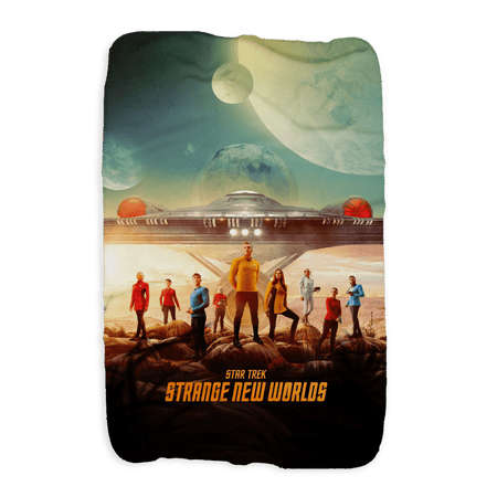 Star Trek: Strange New Worlds Landing Party Key Art Sherpa Blanket - Paramount Shop