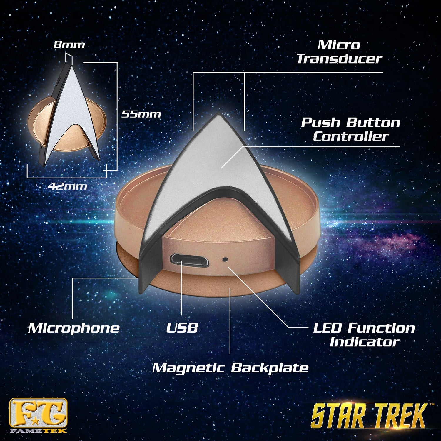 Star Trek: The Next Generation Bluetooth Communicator Badge - Paramount Shop